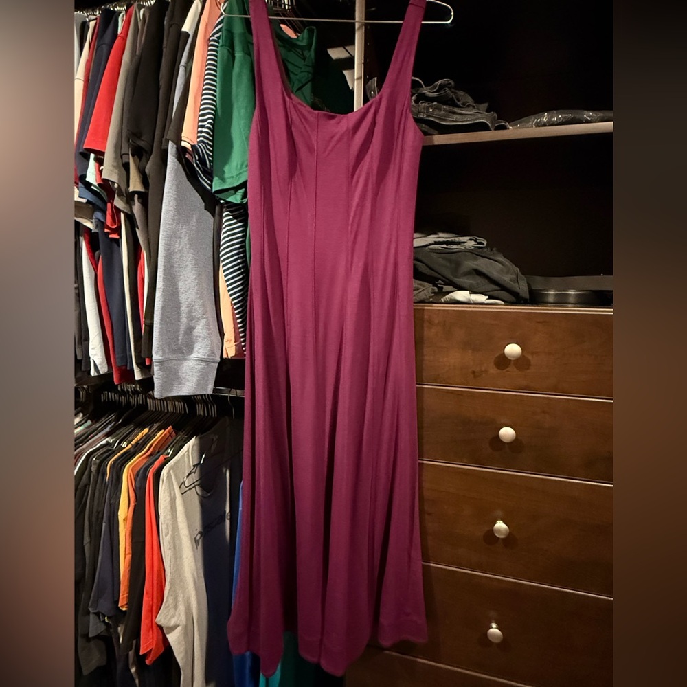 Loft Brand Tank Fit n Flare Purple Dress